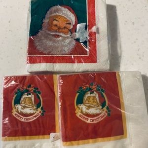Vintage Santa Cocktail Drink Napkins Hallmark AmericanGreeting